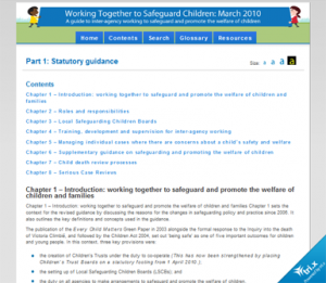 Working Together To Safeguard Children Working Together To Safeguard Children