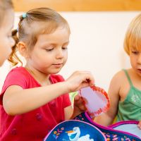 Young children playing