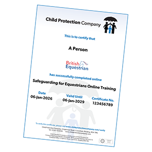 Certificate-Safeguarding-Equestrians-Course Safeguarding Equestrians Course