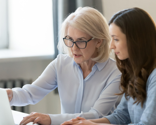 Mentoring One person mentoring another in a school for safeguarding support