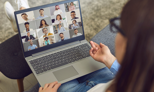 Attendee doing live virtual learning