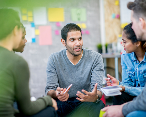 A group of people doing Safeguarding Supervision with a consultant
