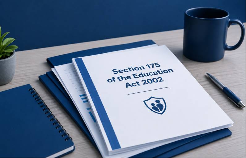 Section 175 documentation on a table