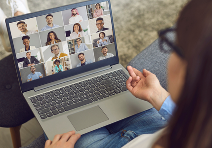 Attendee doing live virtual learning