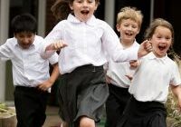 Pupils running out of school